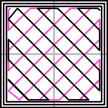 Infill pattern: Rectilinear (350.57mm / 5m:23s)