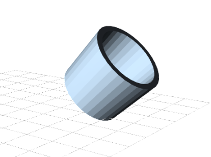 Minimug model, tilted 45°.